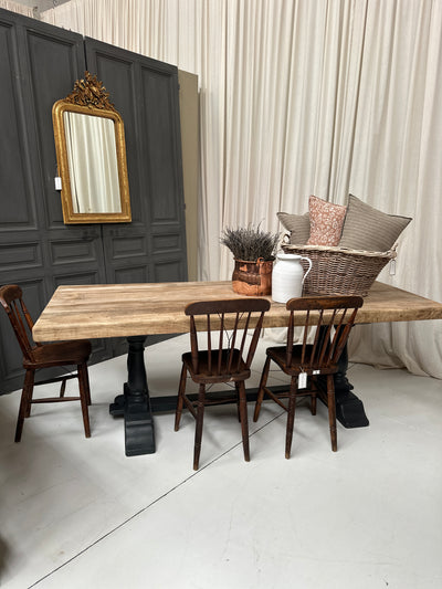 French Oak Pedestal Dining Table