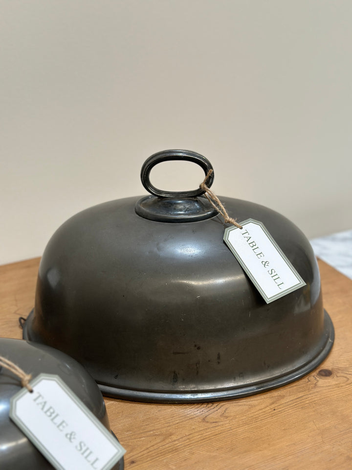 Antique English Pewter Food Domes