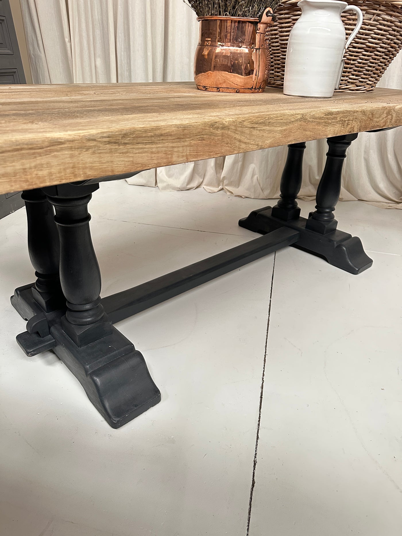 French Oak Pedestal Dining Table