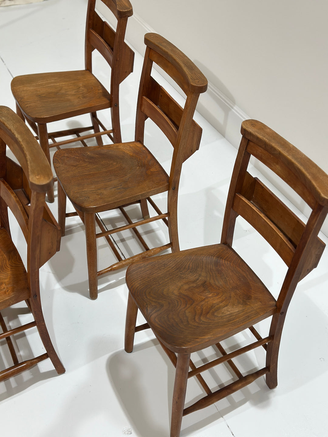 Set 6 Welsh Elm Chapel Chairs