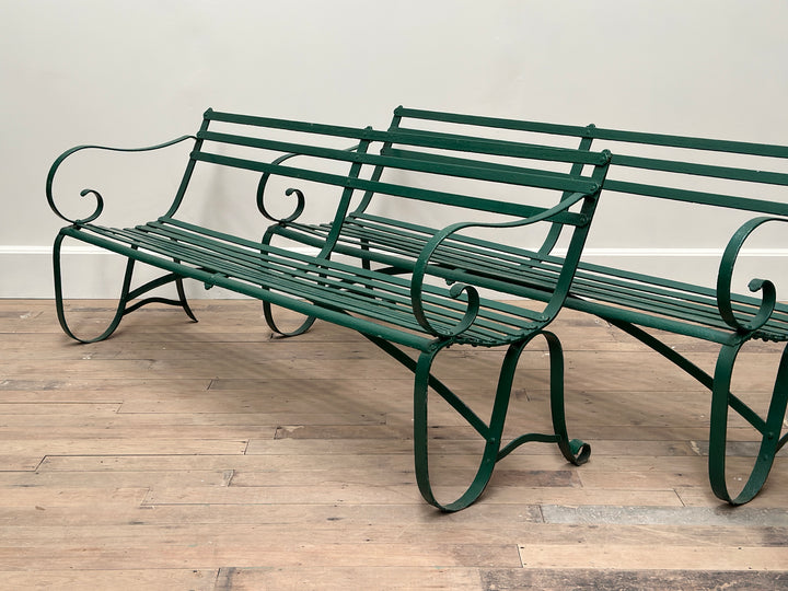 19th Century Iron Strapwork Bench