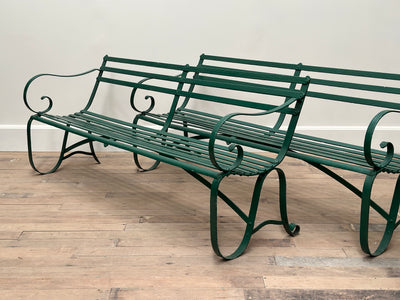 19th Century Iron Strapwork Bench