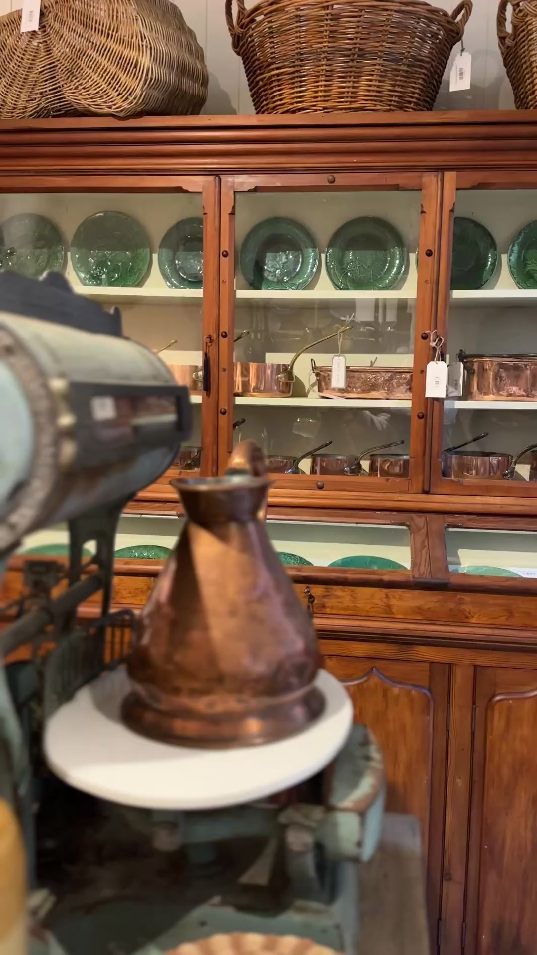 Victorian Pine Display Cabinet